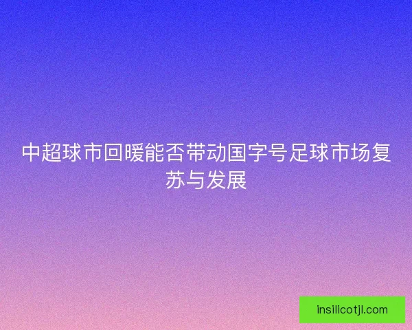 中超球市回暖能否带动国字号足球市场复苏与发展